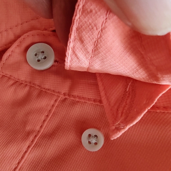 HABIT UPF 40 Men's Long Sleeve Fishing Shirt in Coral Large - Picture 10 of 11